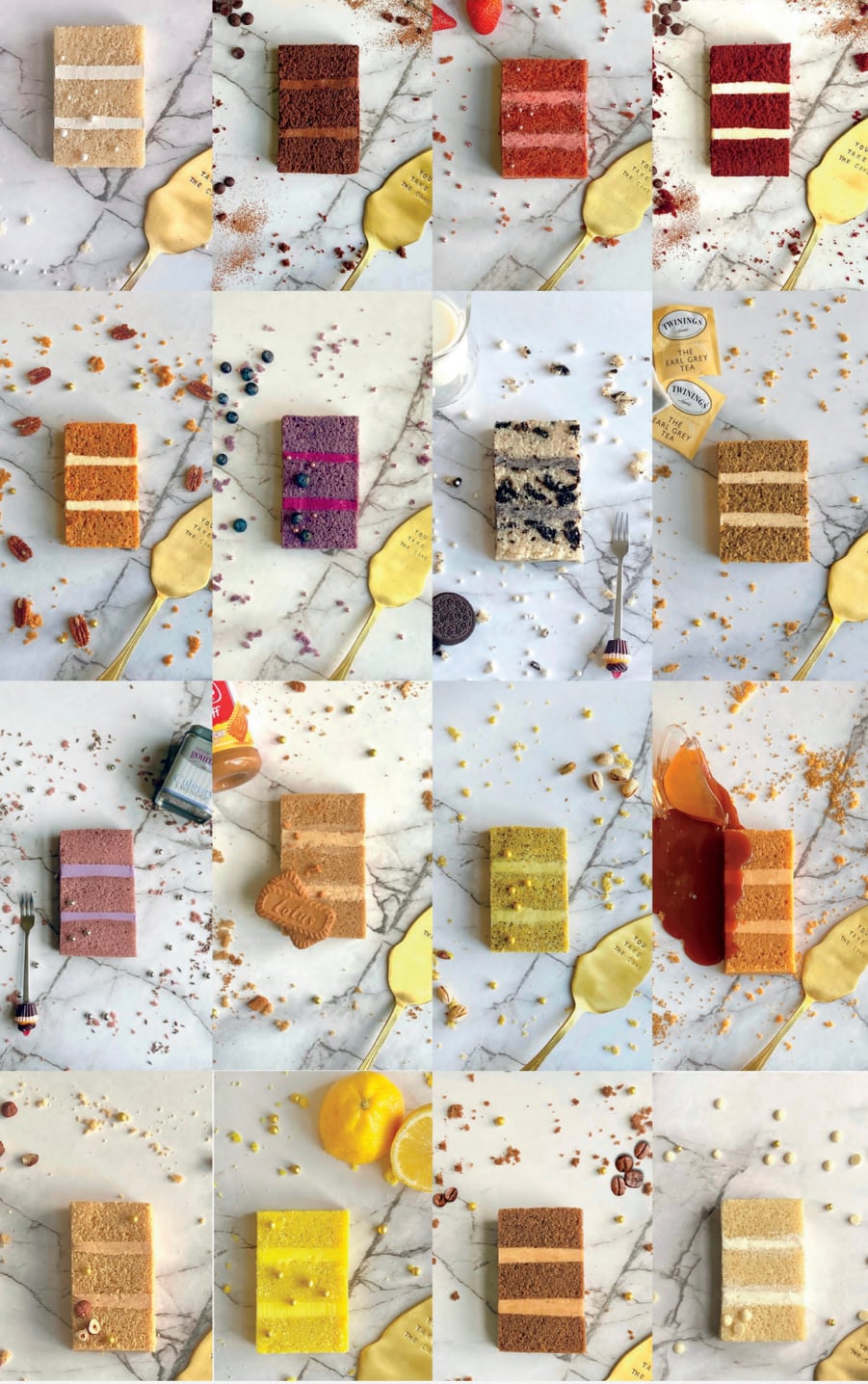 Tout De Sweet classic sponge flavour menu
