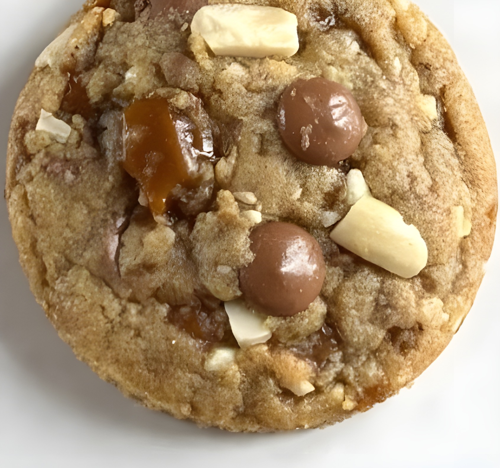 Toffee almond scooped cookie